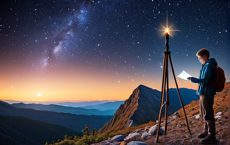 **Prompt 1: The Inner Compass of Learning**
    A lone figure stands on a peaceful mountain peak under a starry night sky, gazing at a bright North Star. The star casts a guiding light onto a map held in their hands, which depicts a personalized learning journey with symbols representing strengths, interests, and career goals. The overall atmosphere is contemplative and empowering, emphasizing self-discovery as the foundation for lifelong learning. Cinematic lighting, soft glow, high detail.